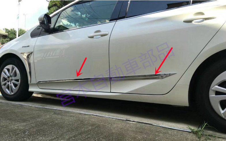 トヨタ プリウス ZVW50 ZVW51 ZVW55 サイドドアモールカバー パネル メッキ アクセサリー カスタム ガーニッシュ 4p拍卖