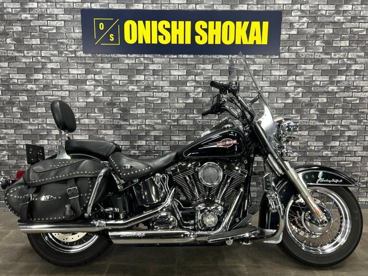 ☆ハーレーダビッドソン FLSTC ヘリテイジソフテイルクラシック スクリーミンイーグルマフラー サイドバック 大阪から 大西商会拍卖