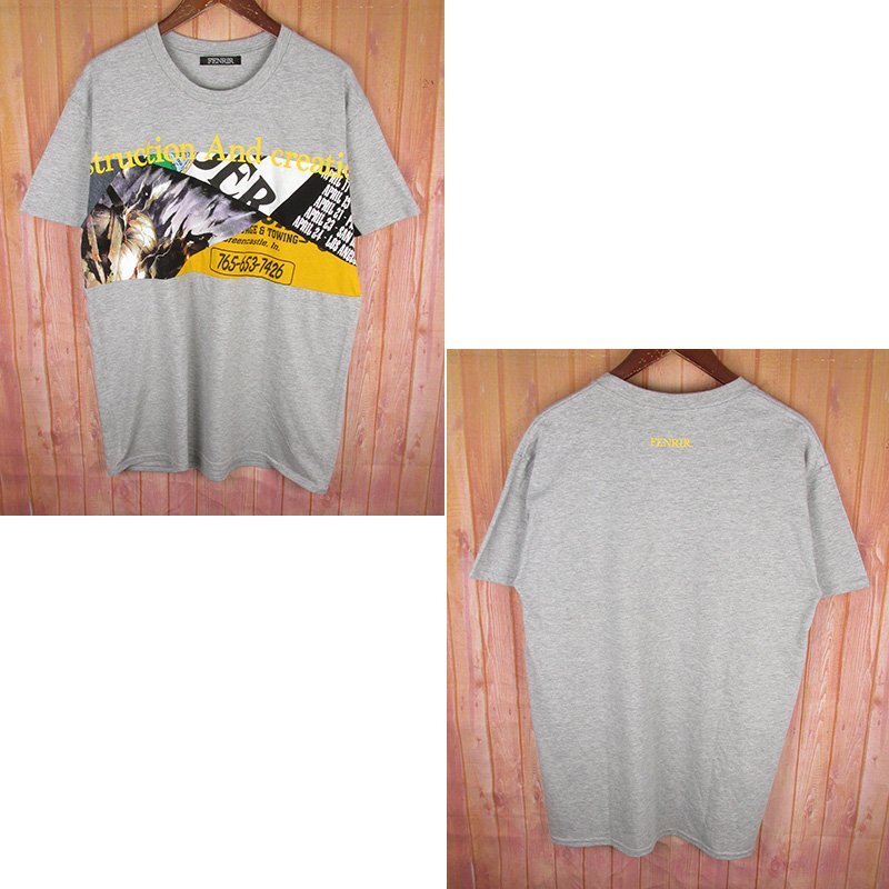 LST12036 FENRIR フェンリル Tシャツ 3019262021 グレー系 美品(クリックポスト可)拍卖