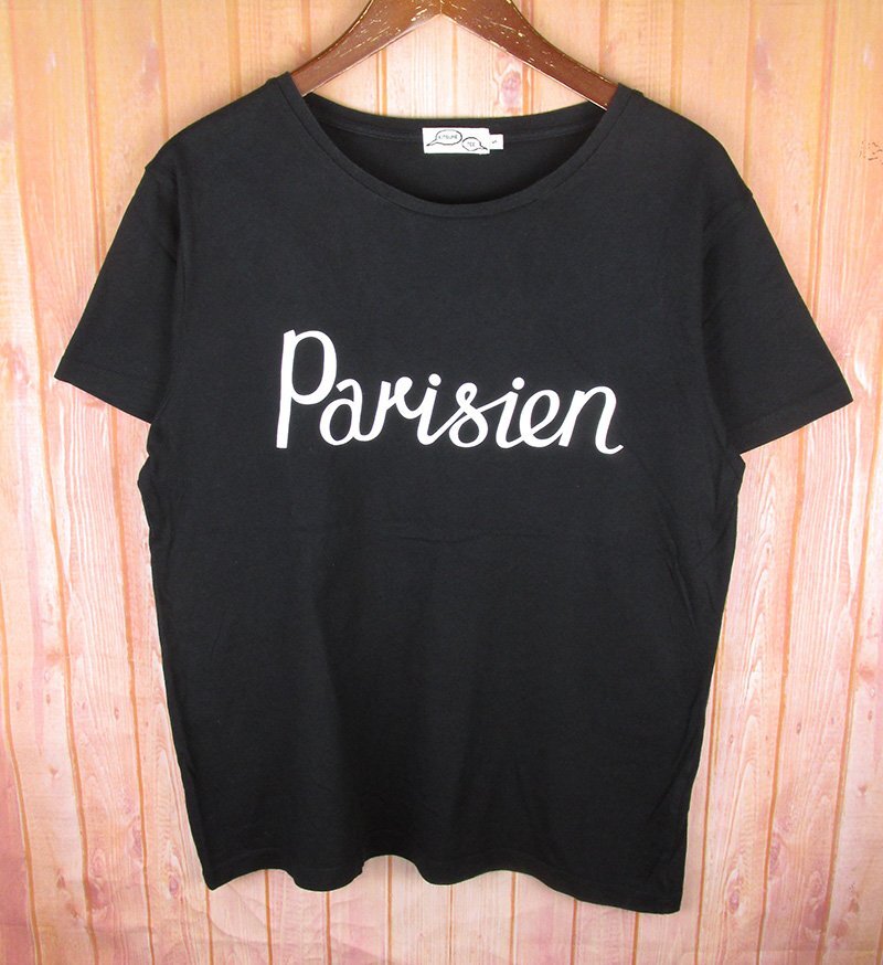 MST11911 Maison Kitsune メゾンキツネ Tシャツ ブラック系 S 美品(クリックポスト可)拍卖