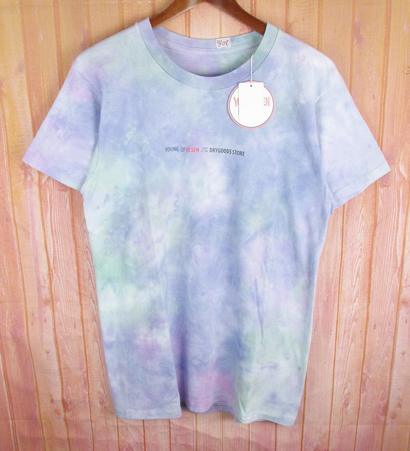 LST12077 YOUNG&OLSEN ヤングアンドオルセン LOOP WHEELED TIE DYE タイダイ Tシャツ Y02001-CS851 UR BLUE 3 未使用(クリックポスト可)拍卖