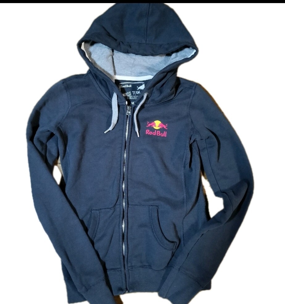 レア レッドブル Red bull ジップアップ パーカー ネイビー Sサイズ コレクターズアイテム拍卖
