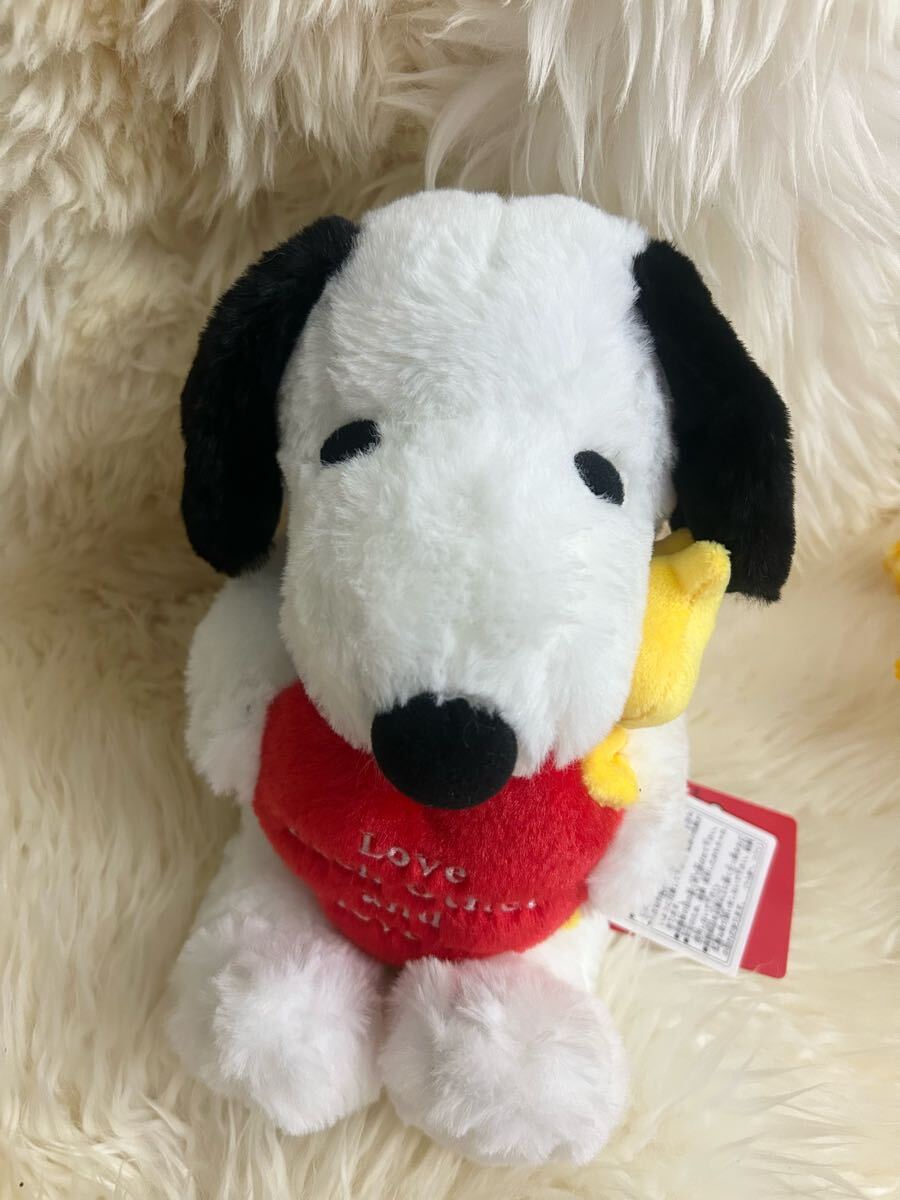 新品'未使用'ぬいぐるみ'スヌーピー&ウッドストック(ハート) SNOOPY & Linus ぬいぐるみ'Sサイズ' 「PEANUTS(SNOOPY)」人形'マスコット拍卖