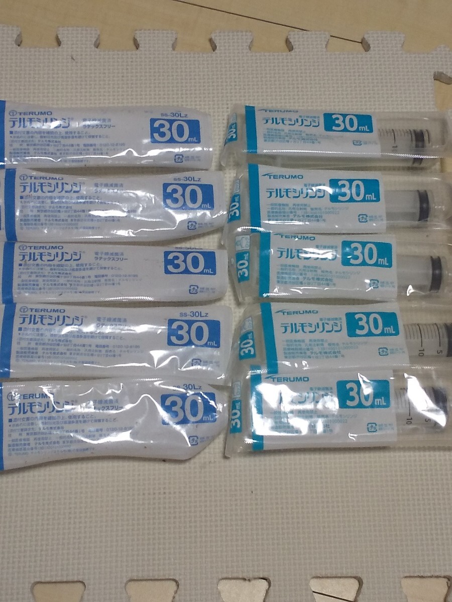 【送料無料】【長期保管品  ジャンク】テルモシリンジ 30m 10本セット 針なし注射筒 実験用 給餌 ペット 介護 詰め替え 拍卖