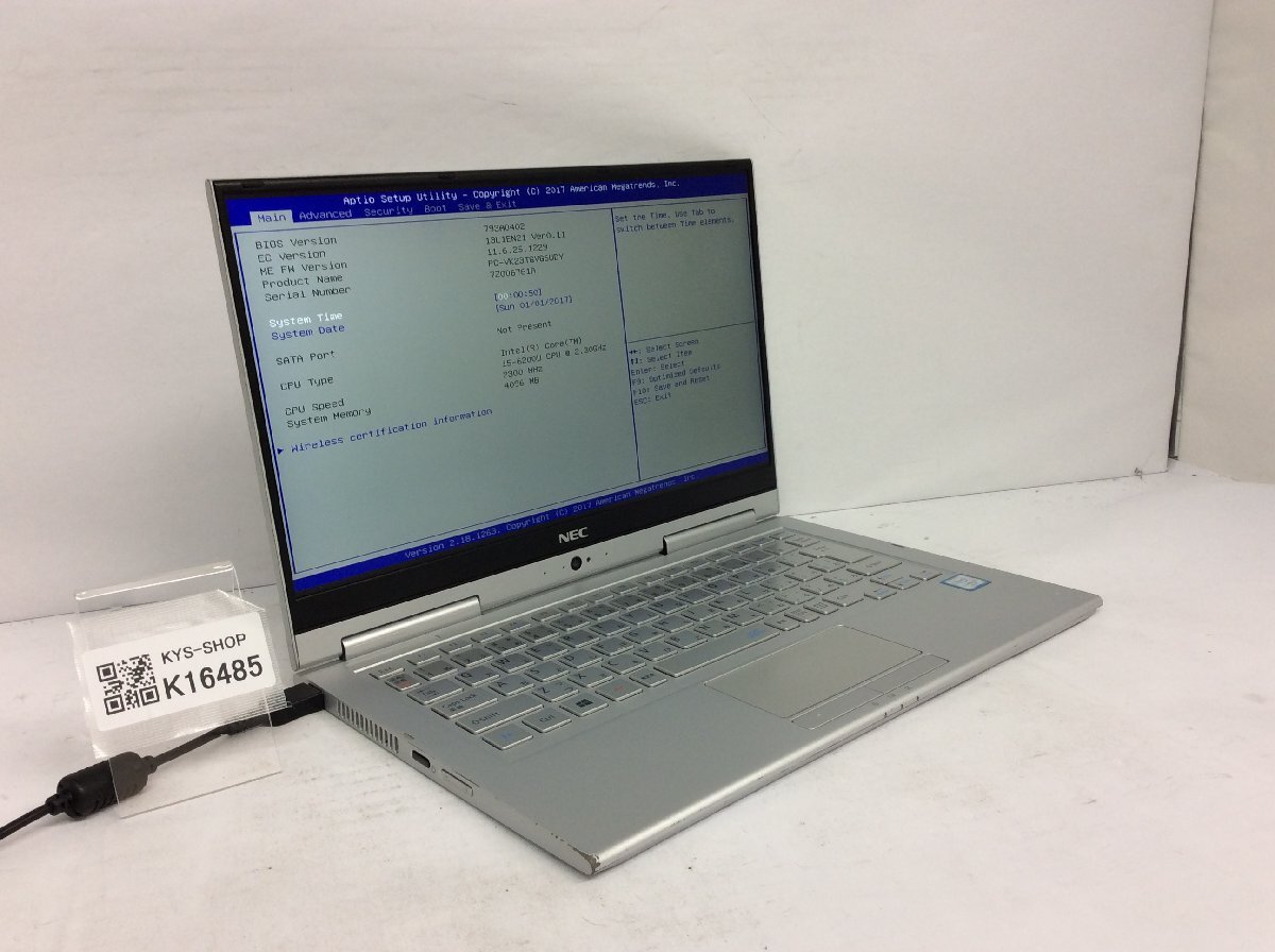 ジャンク/ NEC PC-VK23TGVG6UDY Intel Core i5-6200U メモリ4.1GB ストレージ無し 【K16485】拍卖