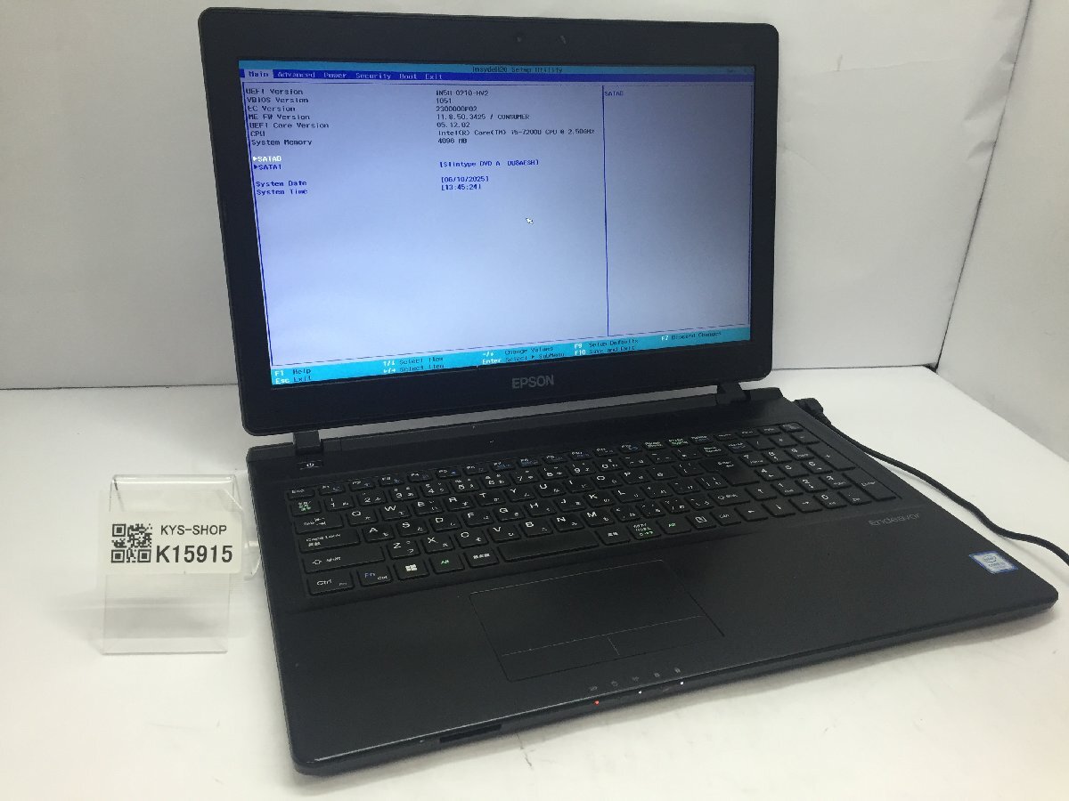 ジャンク/ EPSON Endeavor NJ4100E IN5U-0210-HV2 Intel Core i5-7200U メモリ4.1GB ストレージ無し 【K15915】拍卖