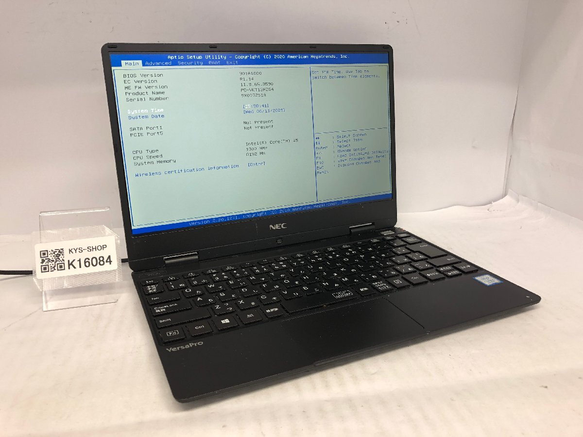 ジャンク/ NEC PC-VKT13HZG4 Intel Core i5-8200Y メモリ8.19GB ストレージ無し 【K16084】拍卖
