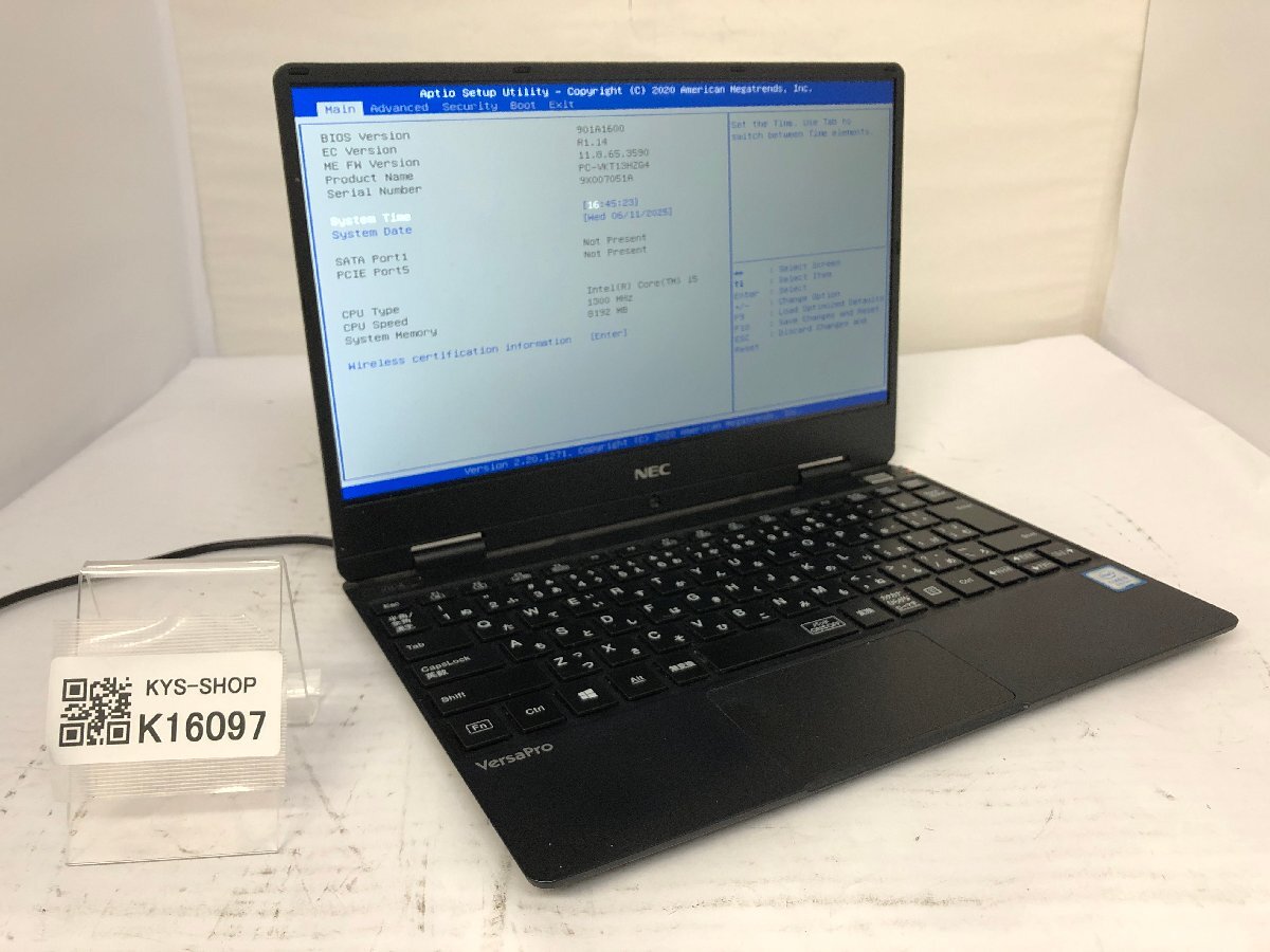 ジャンク/ NEC PC-VKT13HZG4 Intel Core i5-8200Y メモリ8.19GB ストレージ無し 【K16097】拍卖