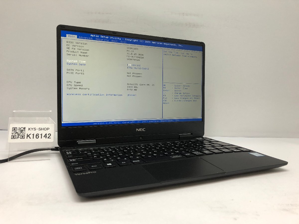 ジャンク/ NEC PC-VKT13HZG4 Intel Core i5-8200Y メモリ8.19GB ストレージ無し 【K16142】拍卖