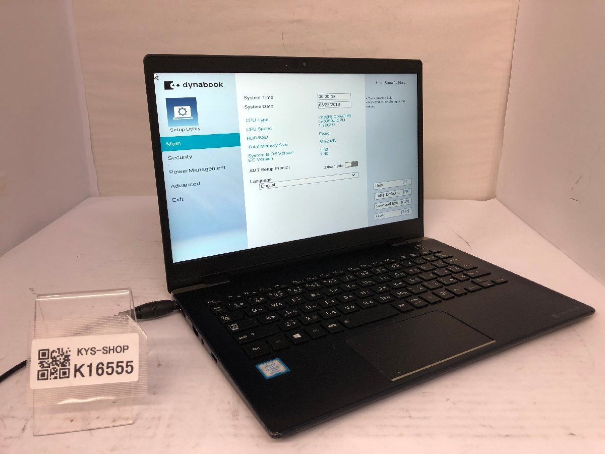 ジャンク/ TOSHIBA dynabook G83/DN PG8DNMJ4JL7FD1 Intel Core i5-8350U メモリ8.19GB ストレージ無し 【K16555】拍卖
