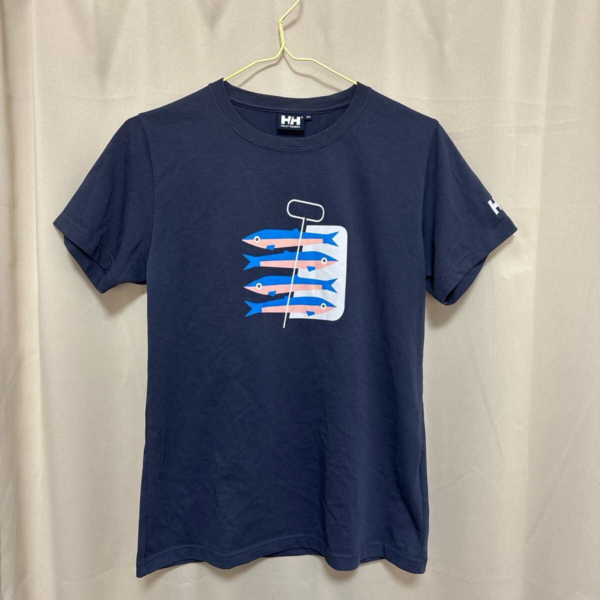 古着 HELLY HANSEN お魚プリント 半袖Tシャツ M ヘリーハンセン拍卖