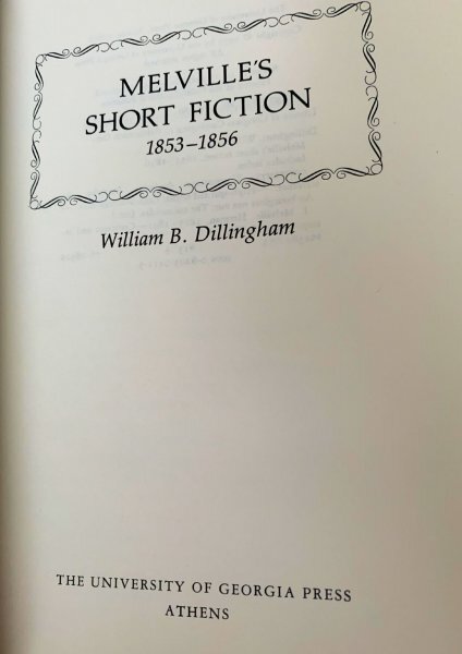 Melville's Short Fiction 18531856 メルヴィル短編小説集 ウィリアム・B・ディリンガム 拍卖