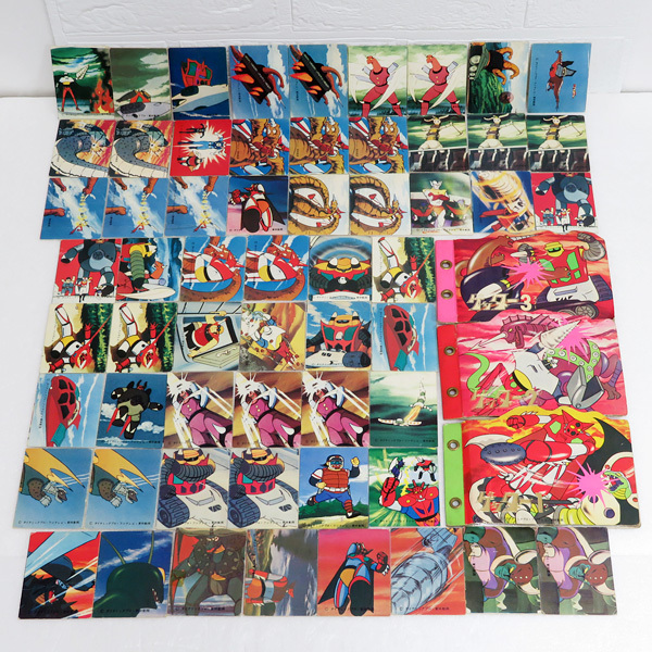【中古玩具カード】昭和レトロ:天田 / アマダ:ゲッターロボ ミニカード 59枚 アルバム 3冊 まとめ:当時物:ゲッター1・2・3:駄菓子屋拍卖