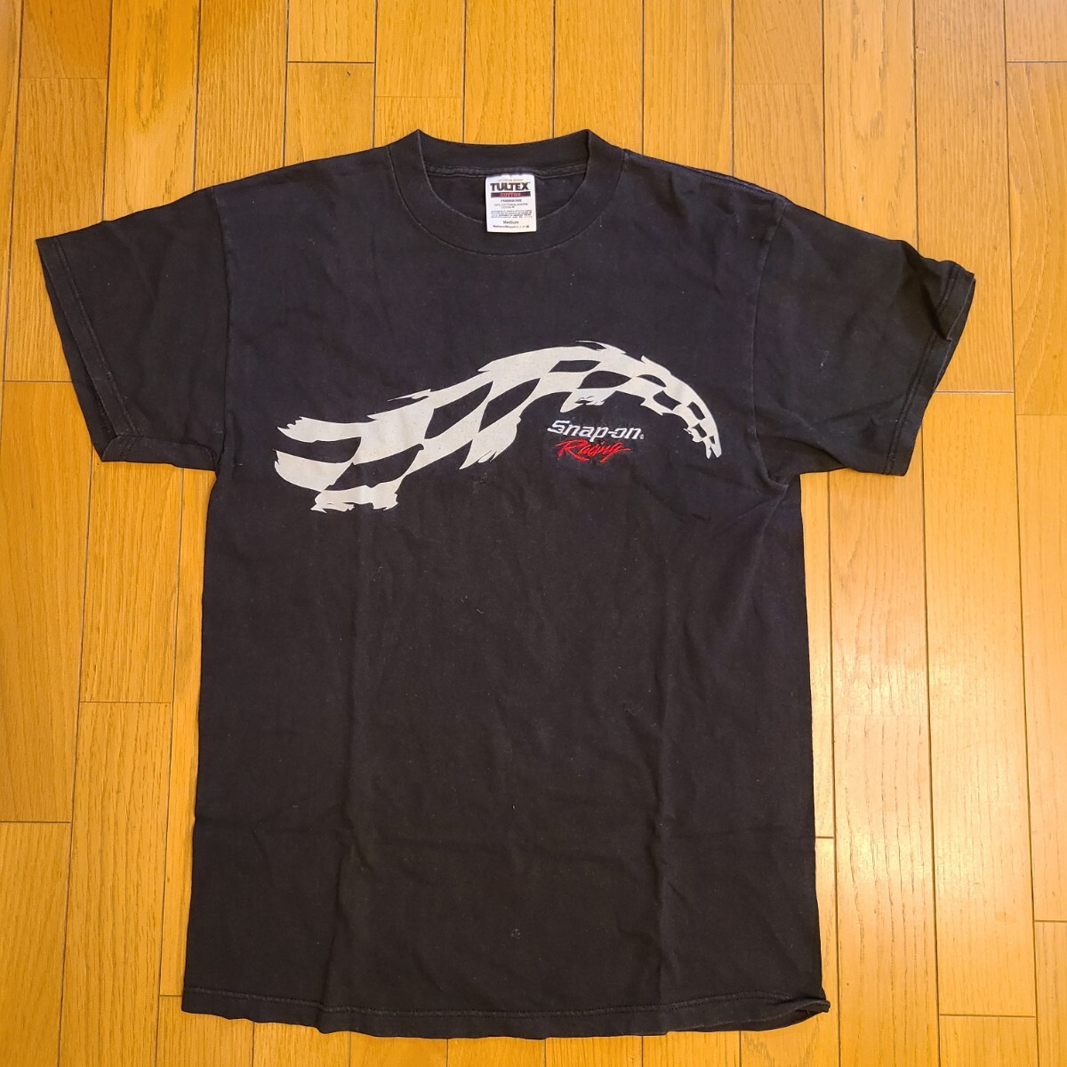 snapon Tシャツ 黒 ブラック 古着 M ロゴ拍卖