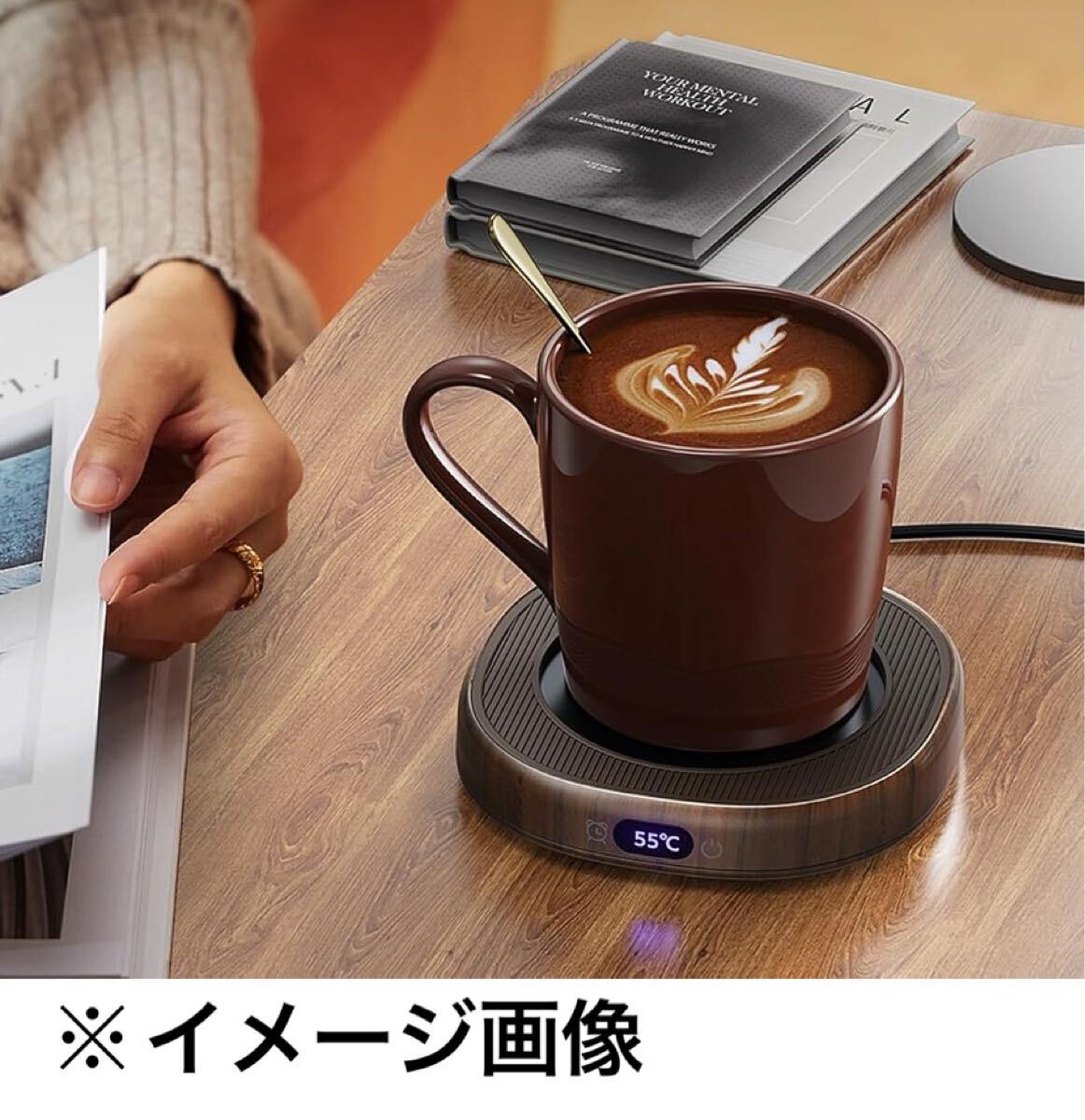 y062607a Gimama カップウォーマー 【コンパクトでも、大小カップに自在対応】 コーヒーウォーマー 保温コースター 急速 保温拍卖