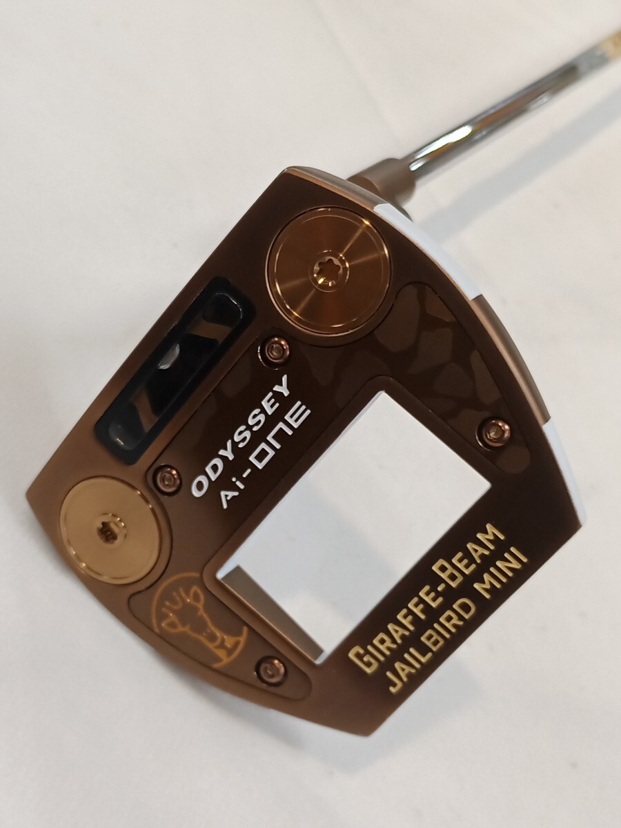 本州のみ送料無料◇即決価格◇パター◇オデッセイ◇Ai-ONE GIRAFFE-BEAM JAILBIRD MINI◇オリジナルスチール◇34in◇550g◇カバーあり拍卖