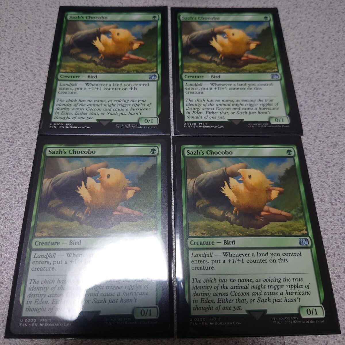 MTG FIN サッズのヒナチョコボ 英語 四枚セット ファイナルファンタジー Final Fantasy 即決拍卖