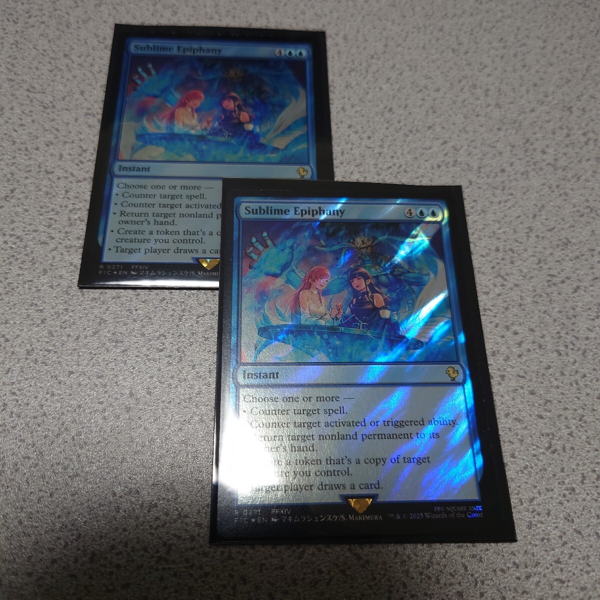MTG FIN 崇高な天啓 英語サージfoil 二枚セット ファイナルファンタジー Final Fantasy 統率者デッキ FIC 即決拍卖