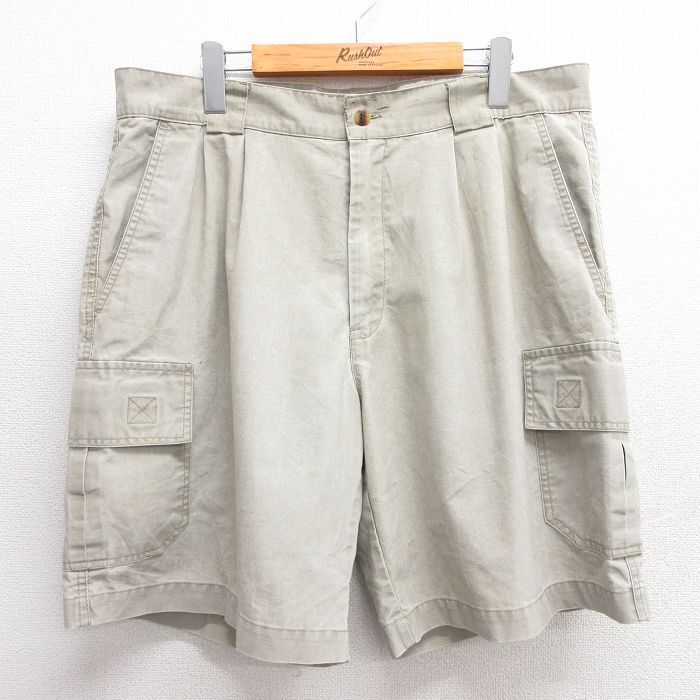 W37/古着 ビューグルボーイ ショート カーゴ パンツ ショーツ メンズ 00s 薄ベージュ カーキ 25jun03 中古 ボトムス 短パン ショーパン拍卖