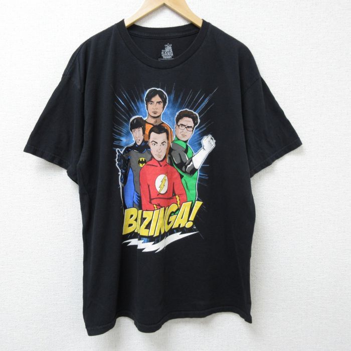 XL/古着 半袖 Tシャツ メンズ ドラマ ビッグバンセオリー コットン クルーネック 黒 ブラック 25jun12 中古拍卖