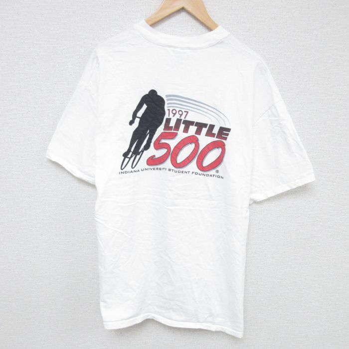 XL/古着 ヘインズ 半袖 ビンテージ Tシャツ メンズ 90s LITTLE 大きいサイズ コットン クルーネック 白 ホワイト 25jun10 中古拍卖
