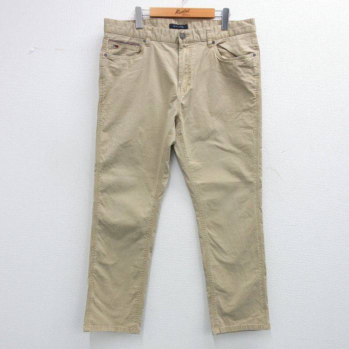 W37/古着 トミーヒルフィガー ブランド パンツ メンズ ベージュ カーキ 25jun12 中古 ボトムス ロング拍卖