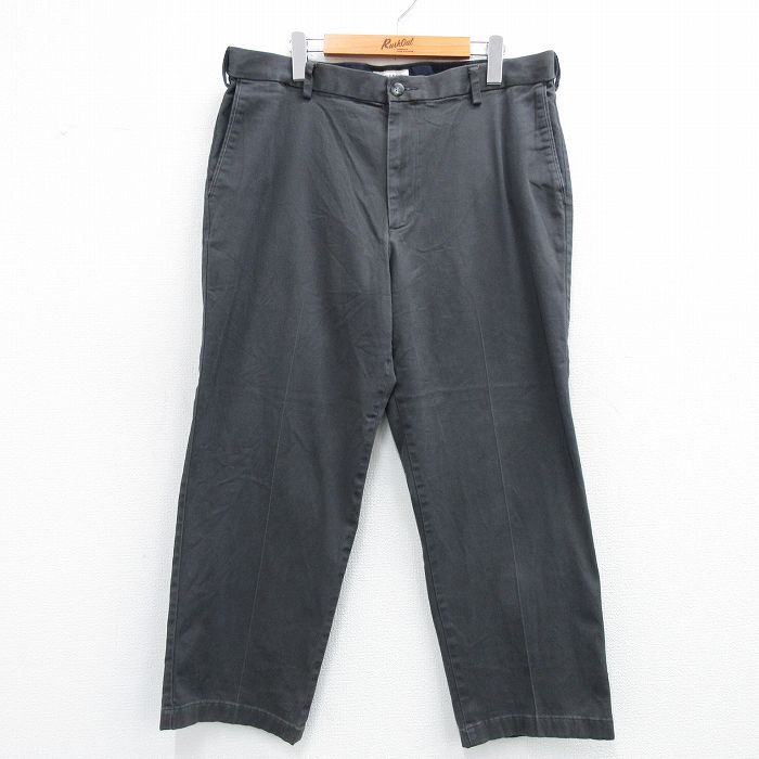 W36/古着 ドッカーズ パンツ メンズ ワンポイントロゴ 濃グレー 25jun12 中古 ボトムス ロング拍卖
