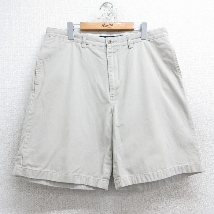 W37/古着 ノーティカ ブランド ショート チノ パンツ ショーツ チノパン メンズ コットン ベージュ カーキ 25jun19 中古 ボトムス 短パン拍卖