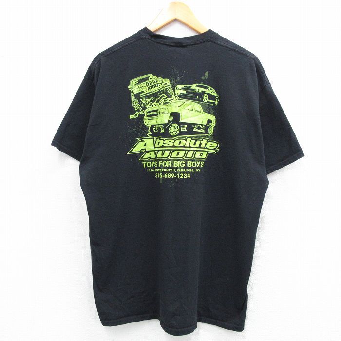 XL/古着 半袖 Tシャツ メンズ 車 Absolute Audio コットンクルーネック 黒 ブラック 25jun18 中古拍卖