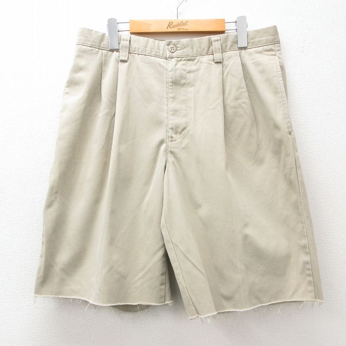 W34/古着 ドッカーズ ショート パンツ ショーツ メンズ コットン ベージュ カーキ 25jun17 中古 ボトムス 短パン ショーパン ハーフ拍卖