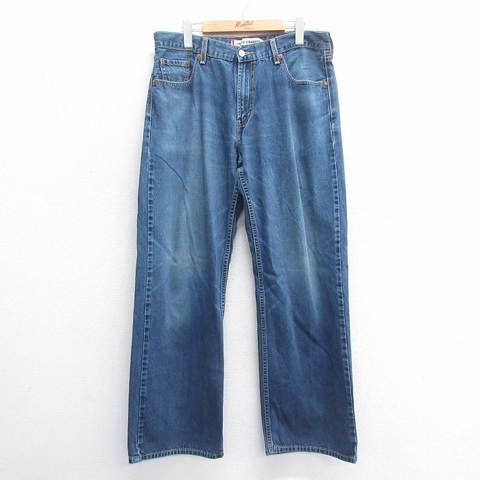 W36/古着 リーバイス Levis 529 ジーンズ メンズ ヒゲ コットン 紺 ネイビー デニム 25jun16 中古 ボトムス ジーパン Gパン ロング パンツ拍卖
