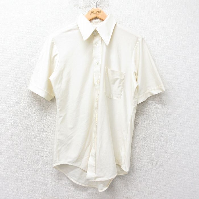 M/古着 半袖 シャツ メンズ 70s 生成り 25jun26 中古 トップス拍卖