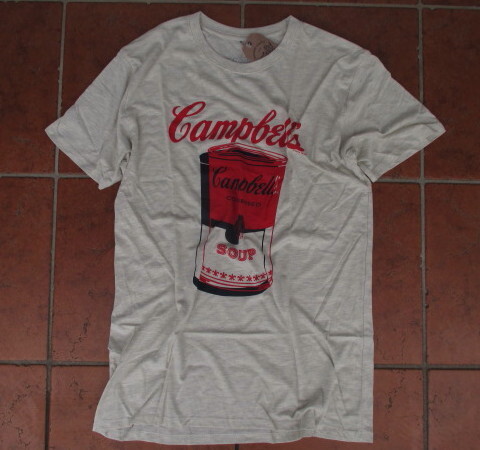 SALE!アメリカ発!世界一有名な缶詰め!CAMBELLS・SOUP・COMPANY(USA)キャンベルスープ・プリントTシャツ(オートミール:Lサイズ)拍卖