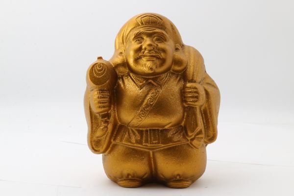 金色 恵比寿像 だるま型 福の神 置物 @301sea583拍卖