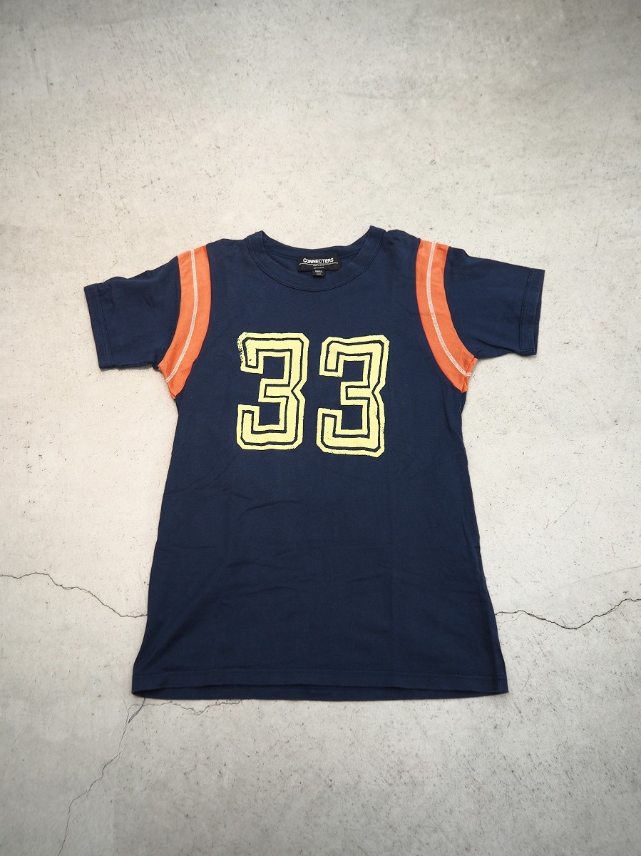 CONNECTERS コネクターズ 半袖 Tシャツ ショートスリーブ カットソー ナンバリング フットボール C2604 黒 サイズS 617P★4拍卖