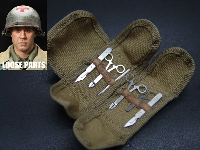 【 Medic 】1/6ドールパーツ:DID 製:U.S.衛生兵 サージカルツール&ポーチ(Wade)拍卖