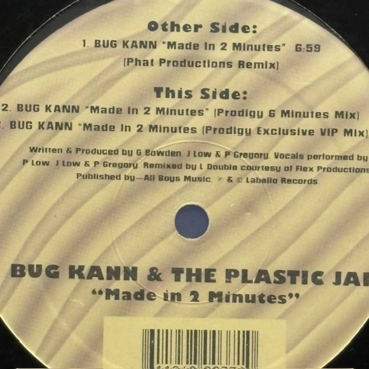 ★★値下出品★ Bug Kann & The Plastic Jam - Made In 2 Minutes (Phat Productions & Prodigy Remixes)   ★元値3800円★拍卖
