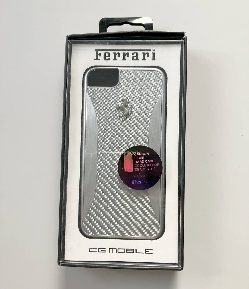フェラーリ オフィシャルライセンスプロダクト iPhone7SE カーボンケース(シルバー) FERCHCP7S拍卖
