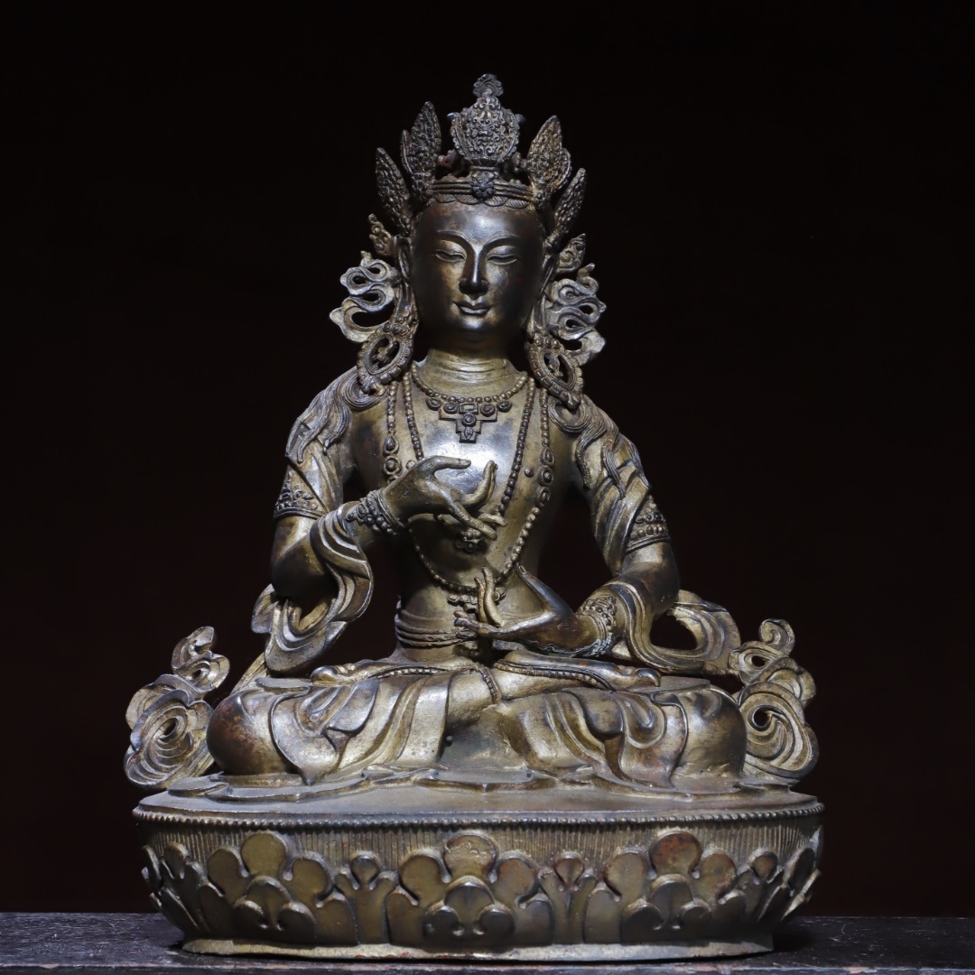 唐物 大明 永樂年製 銅【度母】仏像 奉納されていた 供養品 銅製品 古美術品 時代物 中国古玩 骨董品 D66拍卖