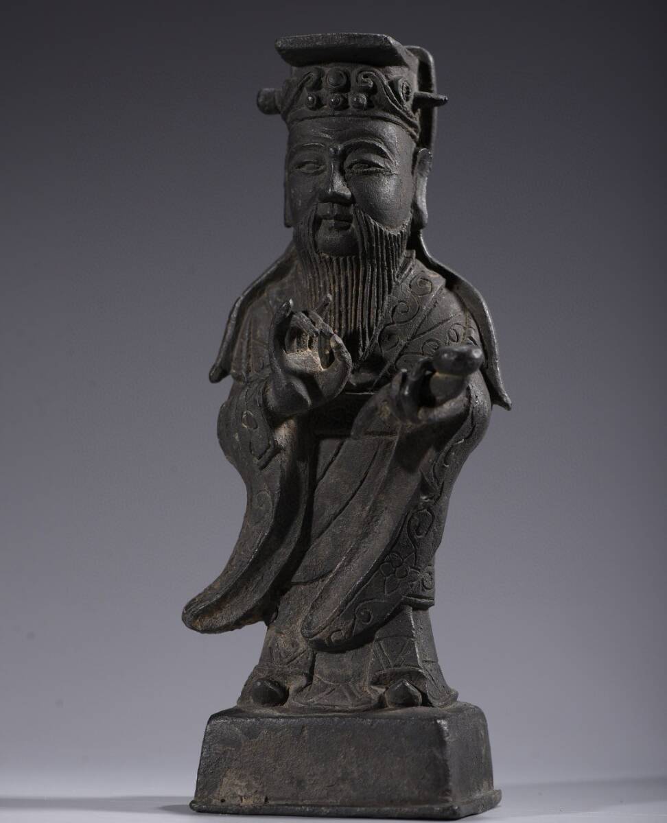 唐物 清 紫銅 竜王五爺 造像 銅製品 古美術品 時代物 中国古玩 骨董品 D66拍卖