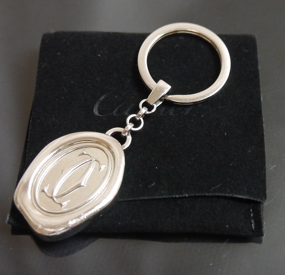 美品 カルティエ キーホルダー ワックスシール シルバー 拍卖