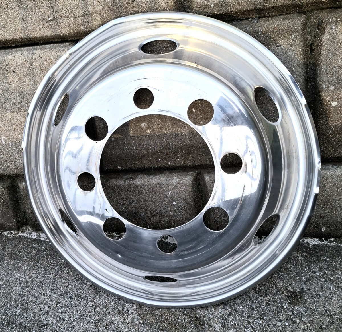 大型車 トラック8穴 ステンレス製ホイールライナー中古品 片側1つ拍卖