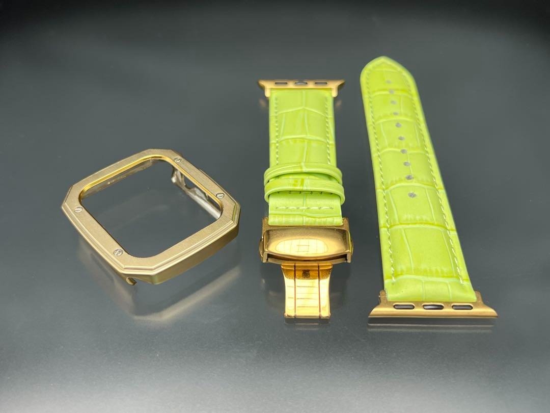 アップルウォッチ スクエア ケース アップル グリーン ベルト 49mm 45mm 44mm 41mm 40mm ウルトラ拍卖