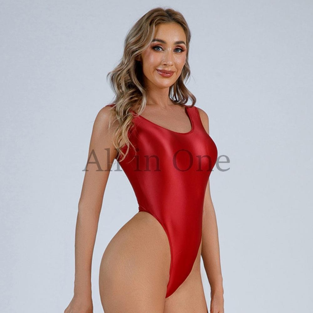 87-129-13 ツヤツヤ コスチューム レオタード Tバック【レッド,Lサイズ】仮装 コスプレ 過激 セクシー ハイレグ レースクイーン.1拍卖