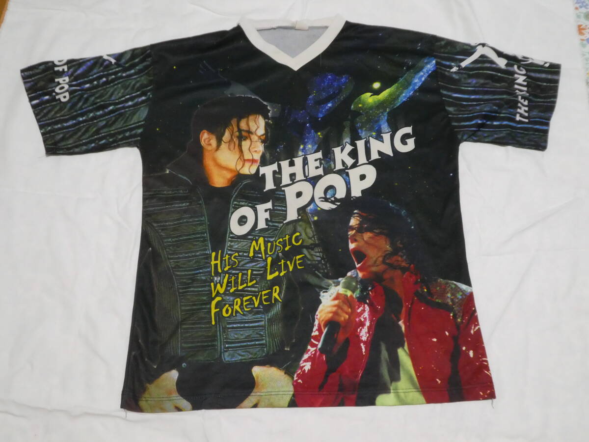 90s MADE IN ITALY MICHAEL JACKSON MJ マイケルジャクソン KING OF POP ヴィンテージオールオーバープリント ヴィンテージTシャツ 拍卖