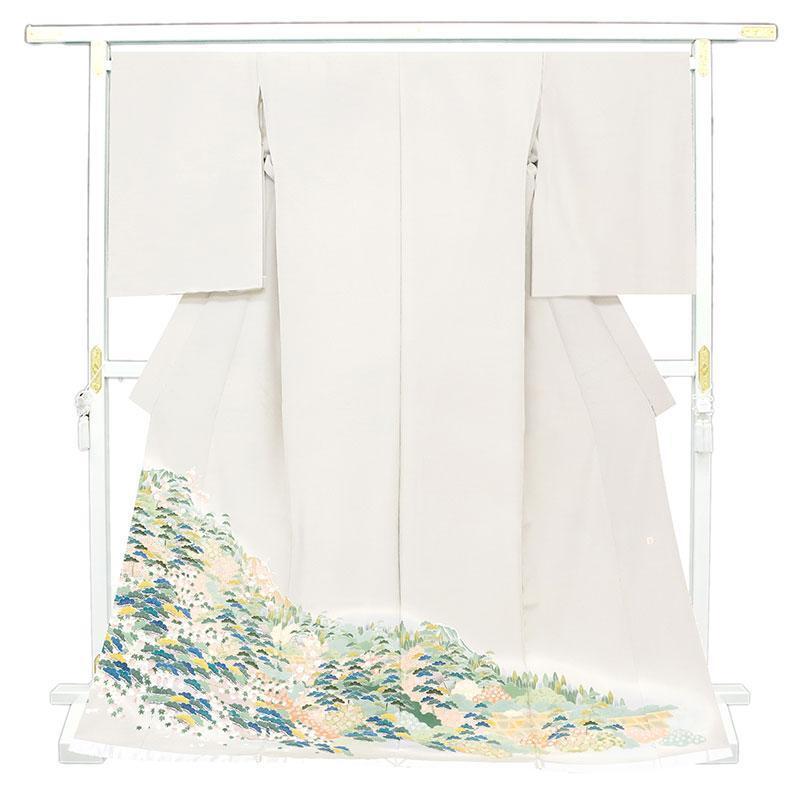 ※記念感謝祭【仕立無料】京加賀友禅手描き染色留袖☆加賀五彩慶長室町風景文☆伝統工芸士落款入☆トール(10010673)拍卖