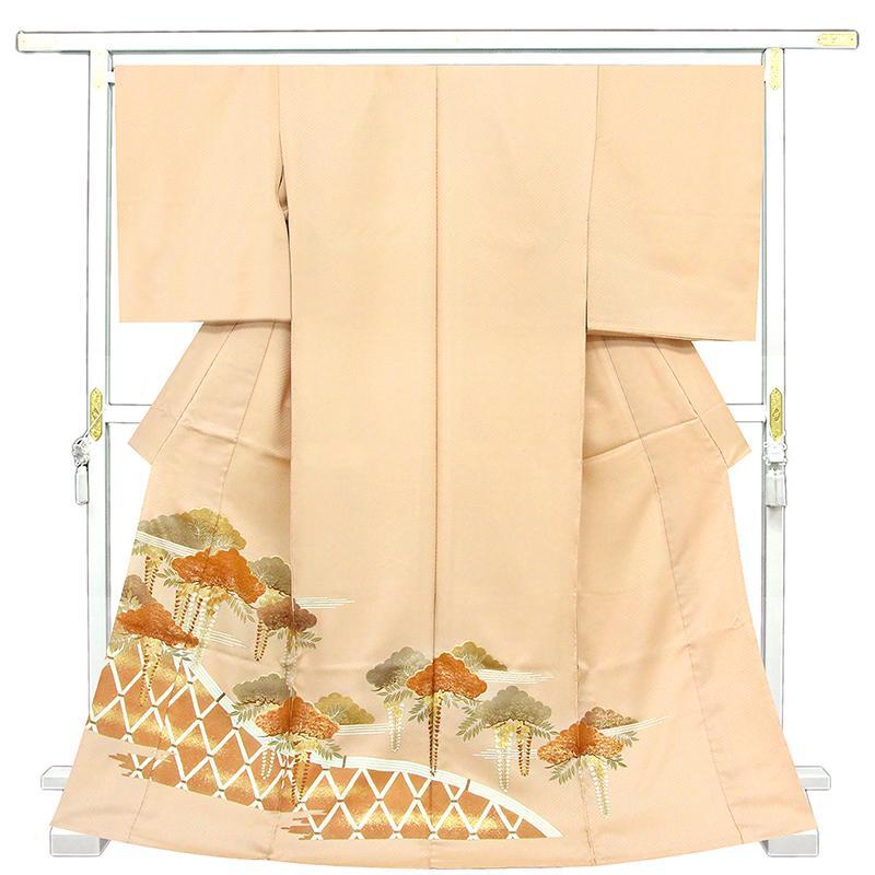 ※記念感謝祭【仕立無料】京友禅工芸手描、本金、刺繍入☆日本図案家協会会員優秀図工芸松藤垣根文特撰色留袖10011171拍卖