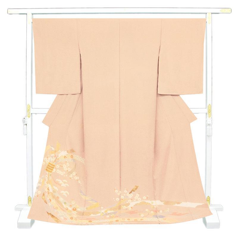 ※記念感謝祭【仕立無料】京友禅伝統工芸手描き、本金、焼き箔、刺繍入祝い熨斗四季花文礼装色留袖(10011560)拍卖