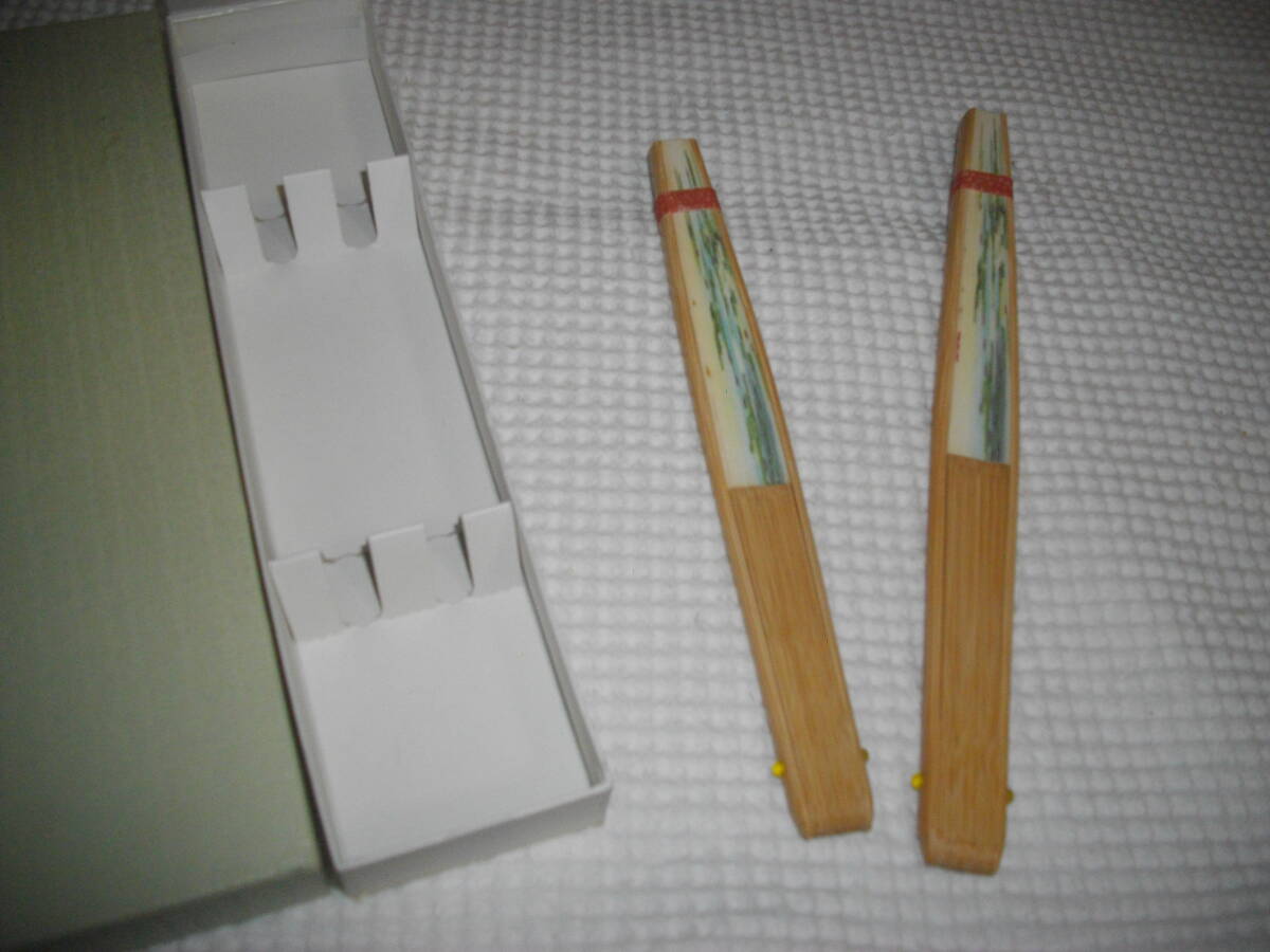 扇子 大小2本セット ◇ ペア ノベルティ 小川立夫拍卖