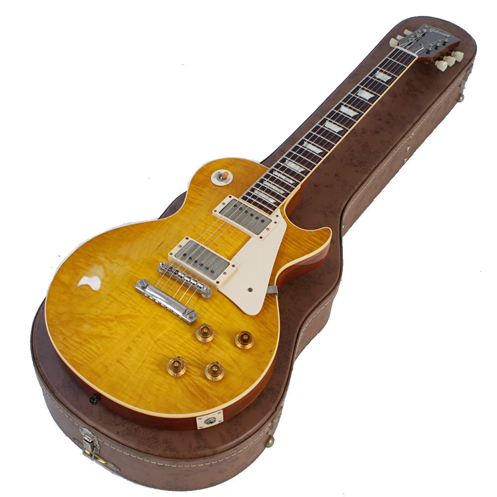 【中古】 Gibson C/S Historic Collection 1959 Les Paul Reissue Lemon Burst 2013年製 Mod. Grey Tigerコンデンサー装着済 3.98kg拍卖
